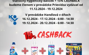 Vianočný hygienický balíček + CASH BACK
